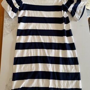 Joules women’s blue and white striped bell sleeve Riviera dress size 4